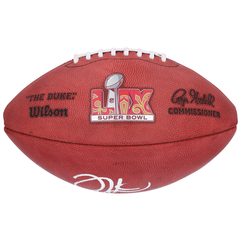 Jalen Hurts Philadelphia Eagles Autographed Fanatics Authentic Super Bowl LIX Wilson Duke Football