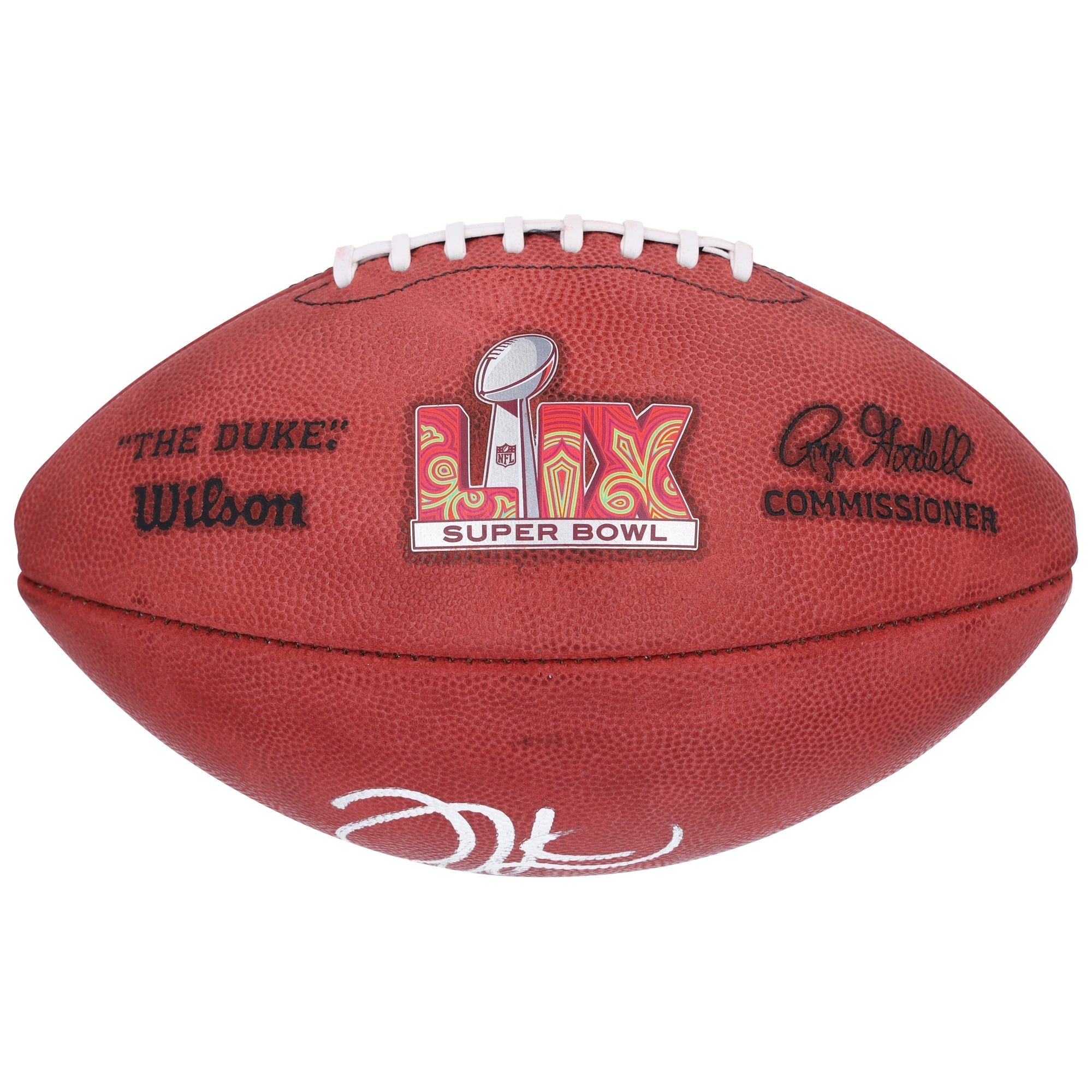 Jalen Hurts Philadelphia Eagles Autographed Fanatics Authentic Super Bowl LIX Wilson Duke Football
