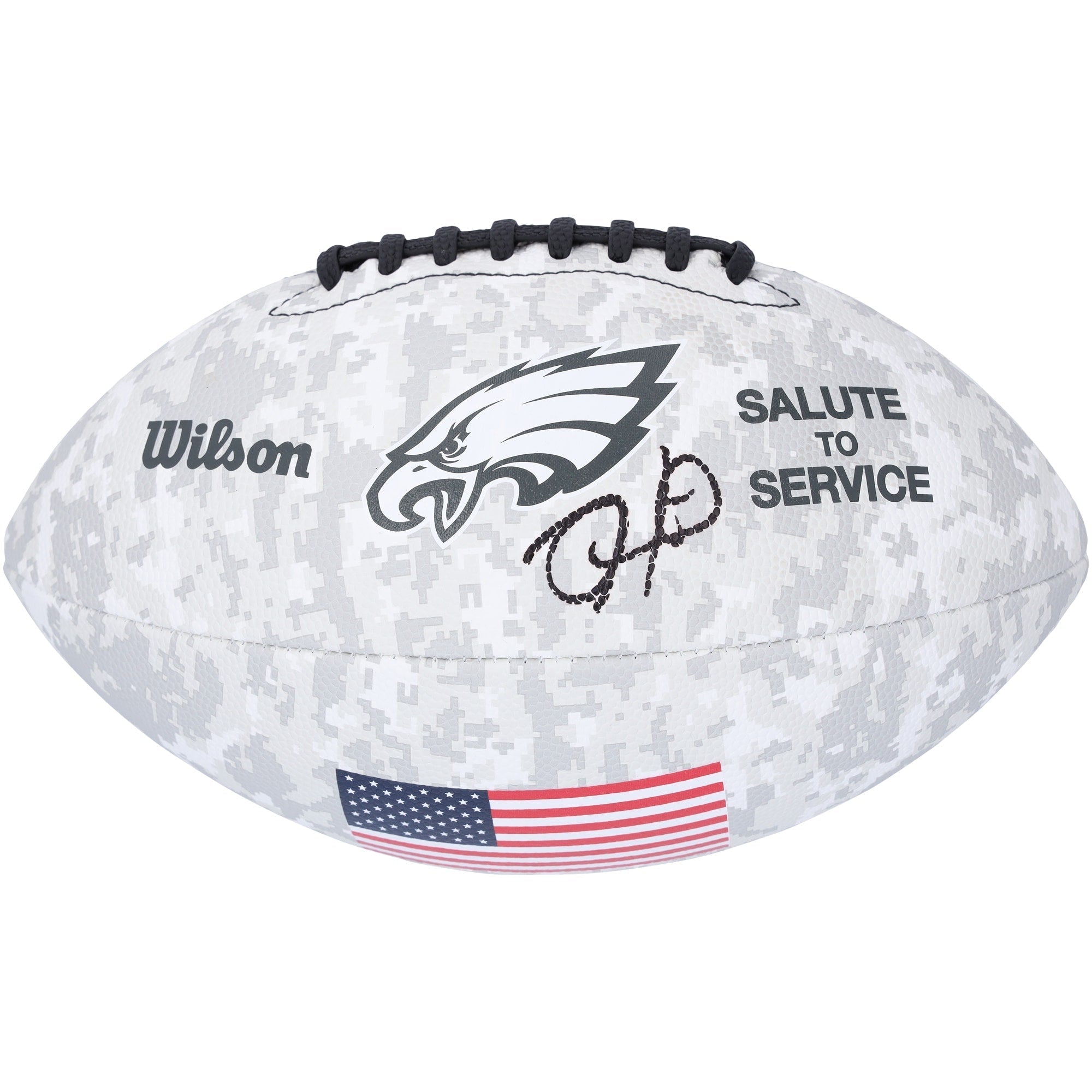 Jalen Hurts Philadelphia Eagles Autographed Fanatics Authentic Wilson 2024 Salute To Service Football