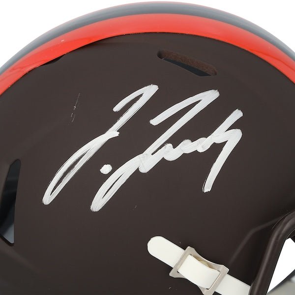 Jerry Jeudy Cleveland Browns Autographed Fanatics Authentic Riddell 2025 Alternate Speed Mini Helmet