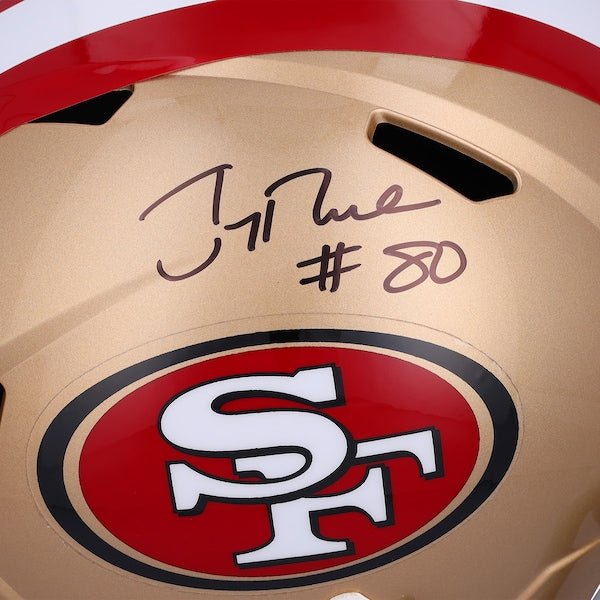 Jerry Rice San Francisco 49ers Autographed Fanatics Authentic Riddell Speed Replica Helmet