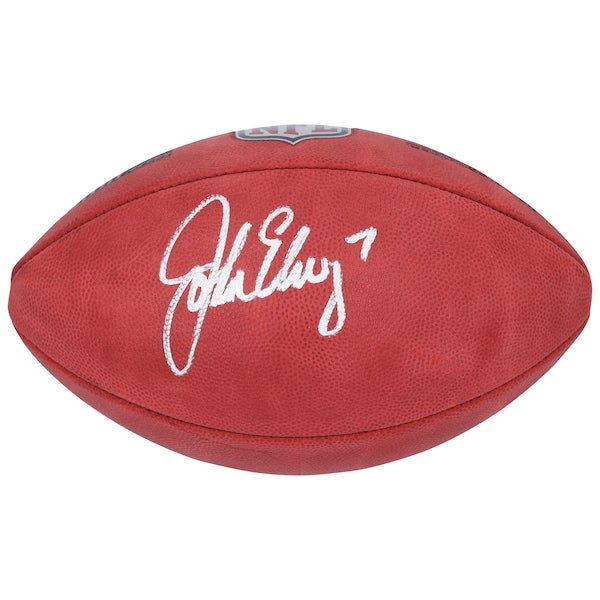 John Elway Denver Broncos Autographed Fanatics Authentic Wilson Duke Full Color Football