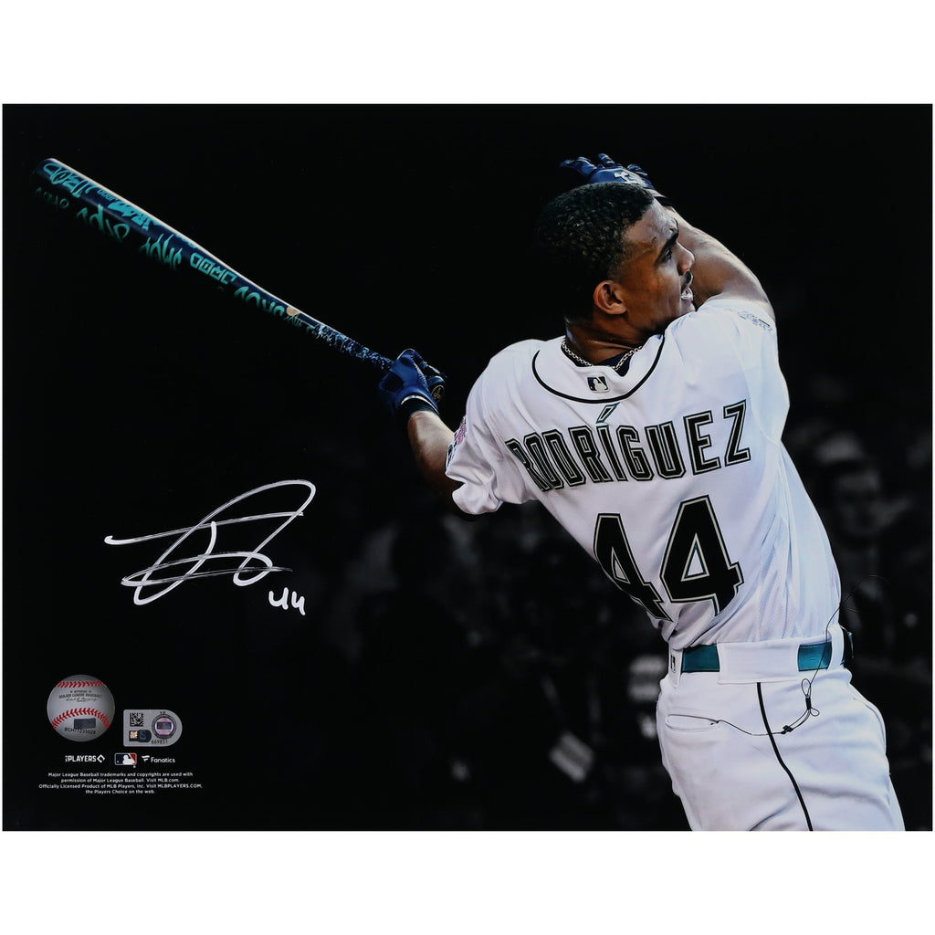Julio Rodriguez Seattle Mariners Autographed Fanatics Authentic 11" x 14" Hitting Spotlight Photograph