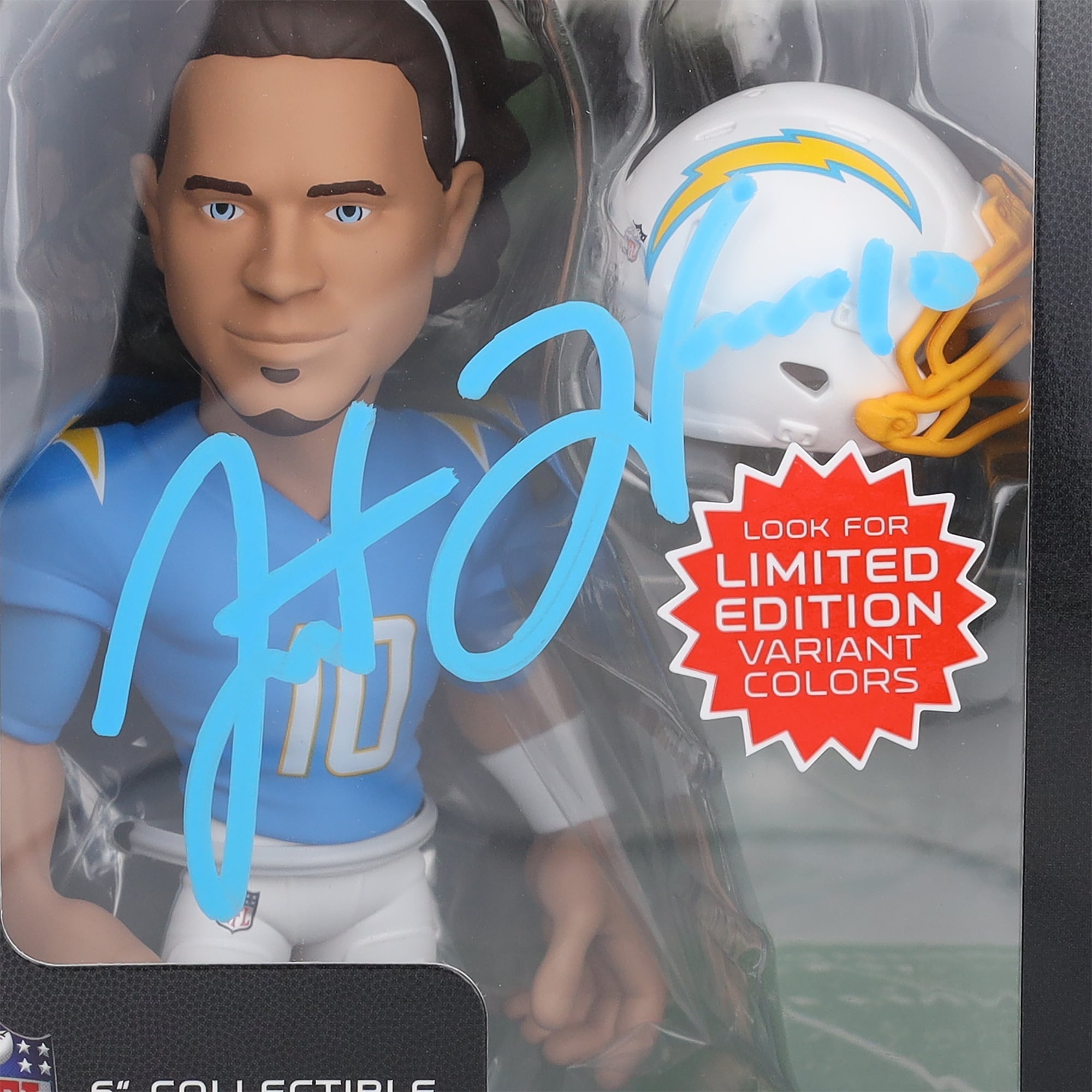 Justin Herbert Los Angeles Chargers Autographed Fanatics Authentic GameChangers Series 3 Full Color 6" Figurine