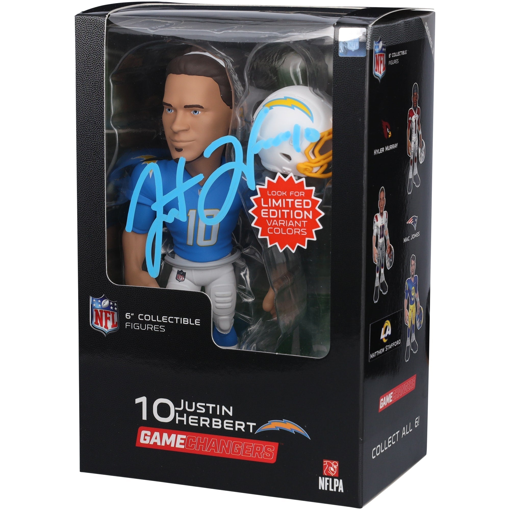 Justin Herbert Los Angeles Chargers Autographed Fanatics Authentic GameChangers Series 3 Full Color 6" Figurine