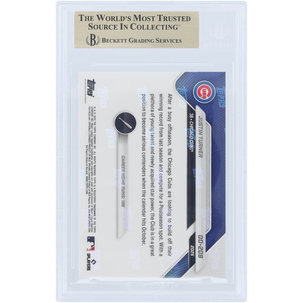 Justin Turner Chicago Cubs 2025 Topps Now Road to Opening Day #OD-209 BGS Authenticated 9.5 Card