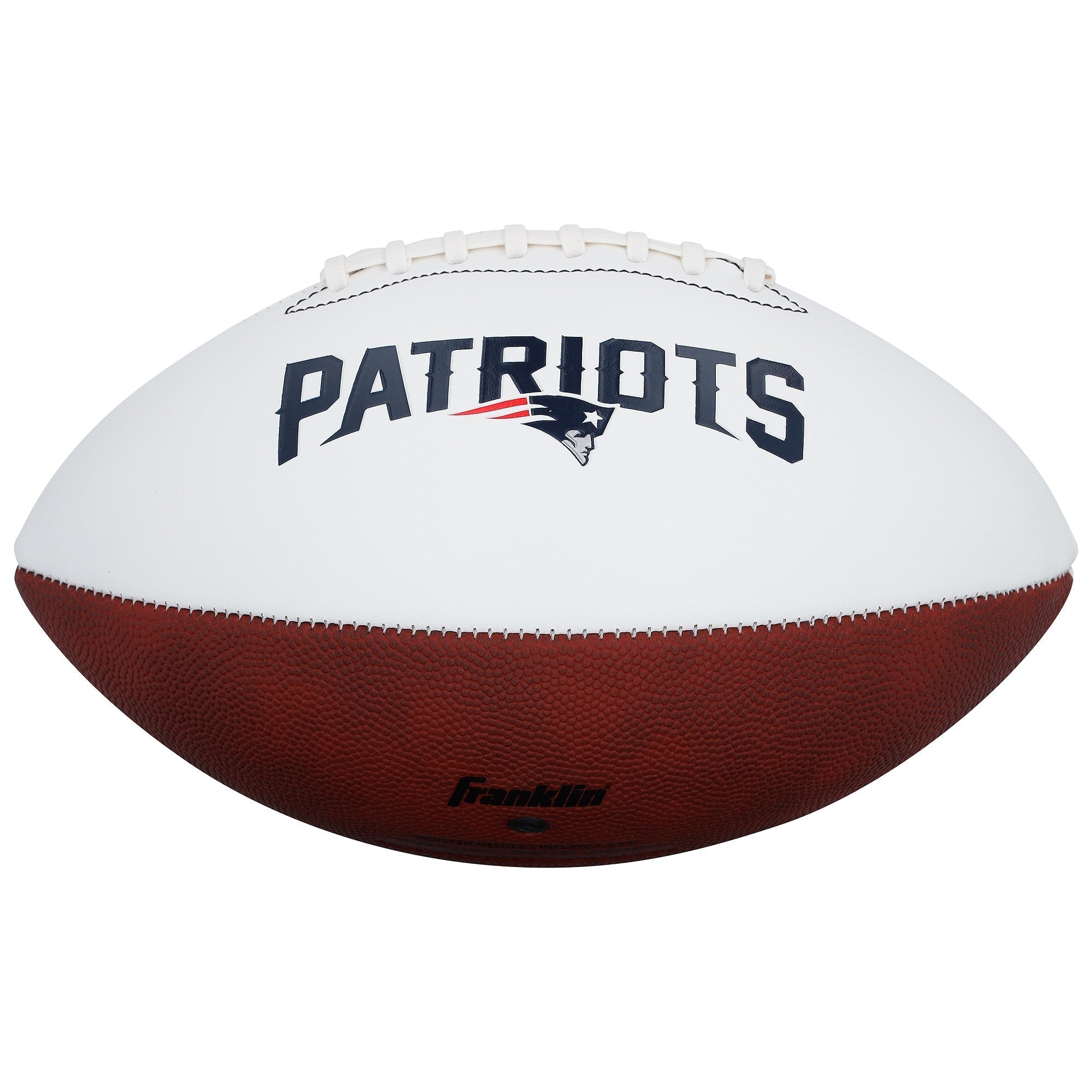 Kayshon Boutte New England Patriots Autographed Fanatics Authentic Franklin White Panel Football