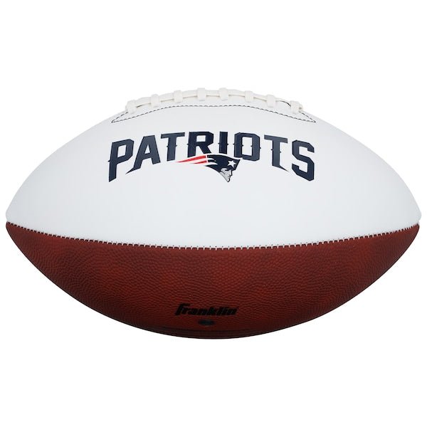 Kayshon Boutte New England Patriots Autographed Fanatics Authentic Franklin White Panel Football