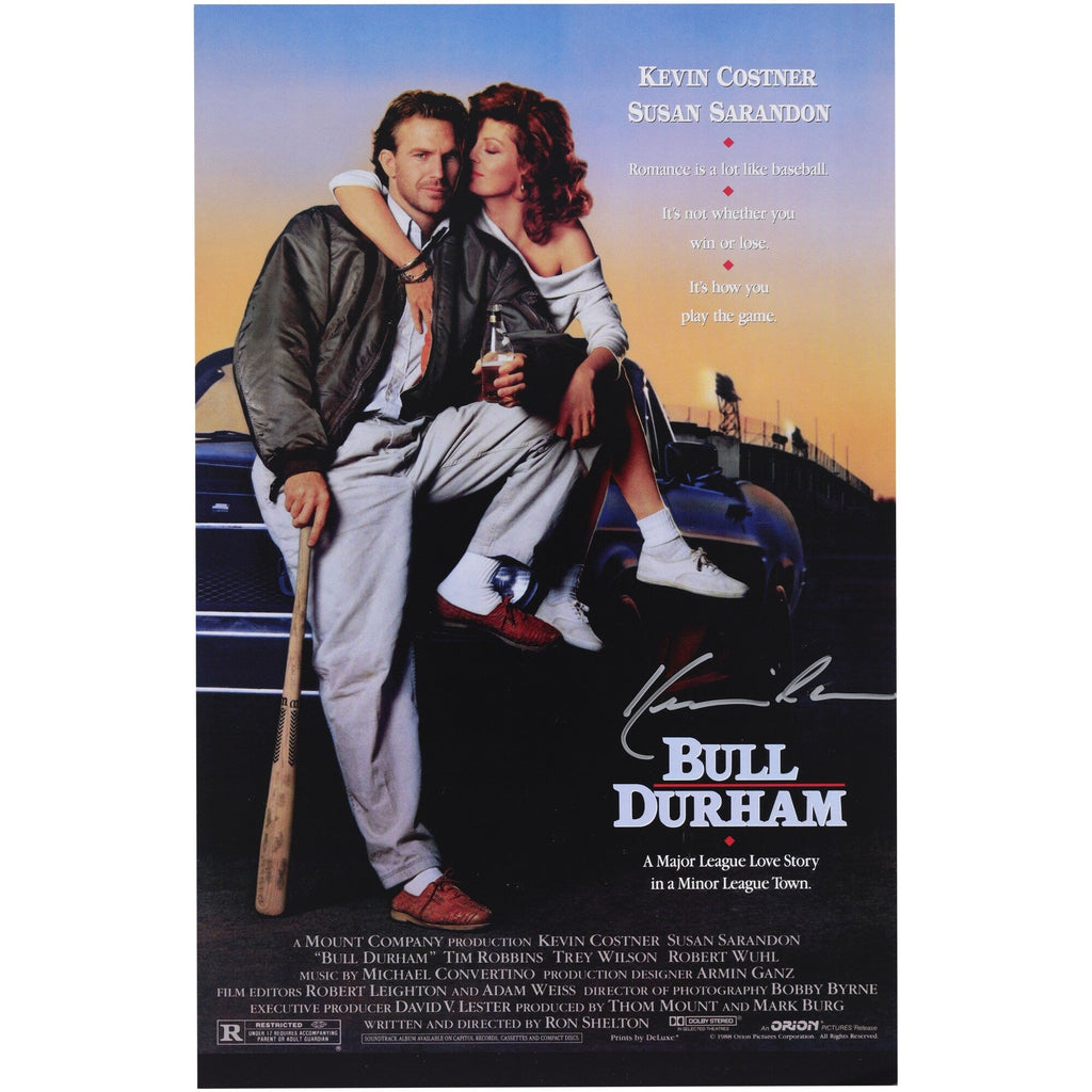 Kevin Costner Bull Durham Autographed Fanatics Authentic 11" x 17" Movie Poster