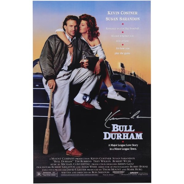 Kevin Costner Bull Durham Autographed Fanatics Authentic 11" x 17" Movie Poster