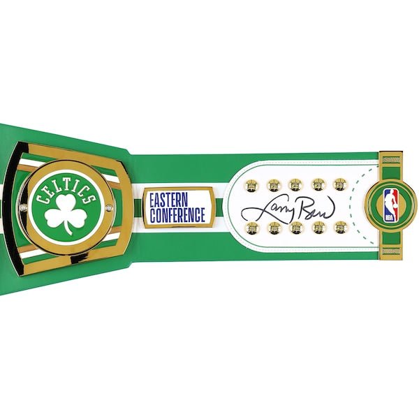 Larry Bird Boston Celtics Autographed Fanatics Authentic WWE Legacy Title Belt