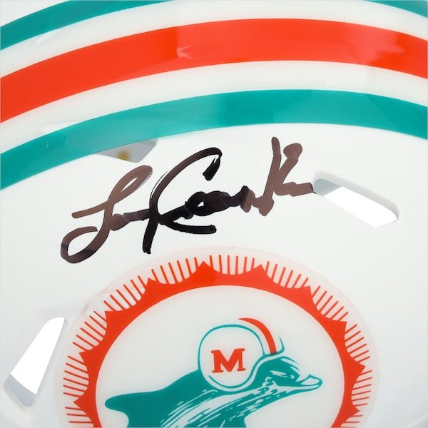 Larry Csonka Miami Dolphins Autographed Fanatics Authentic Riddell 1972 Throwback Speed Mini Helmet