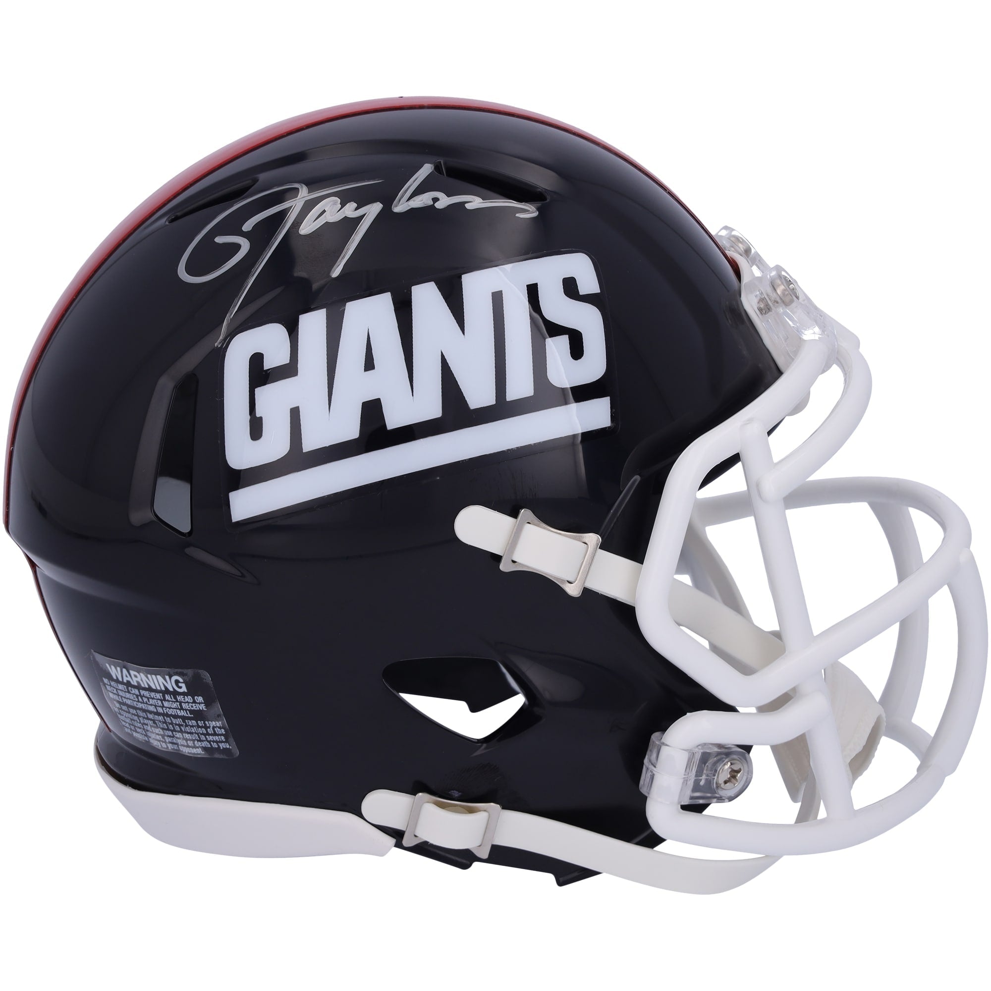 Lawrence Taylor New York Giants Autographed Fanatics Authentic Riddell Throwback Speed Mini Helmet