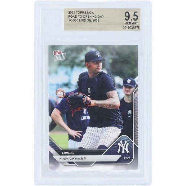 Luis Gil New York Yankees 2025 Topps Now Road to Opening Day #OD-30 BGS Authenticated 9.5 Card