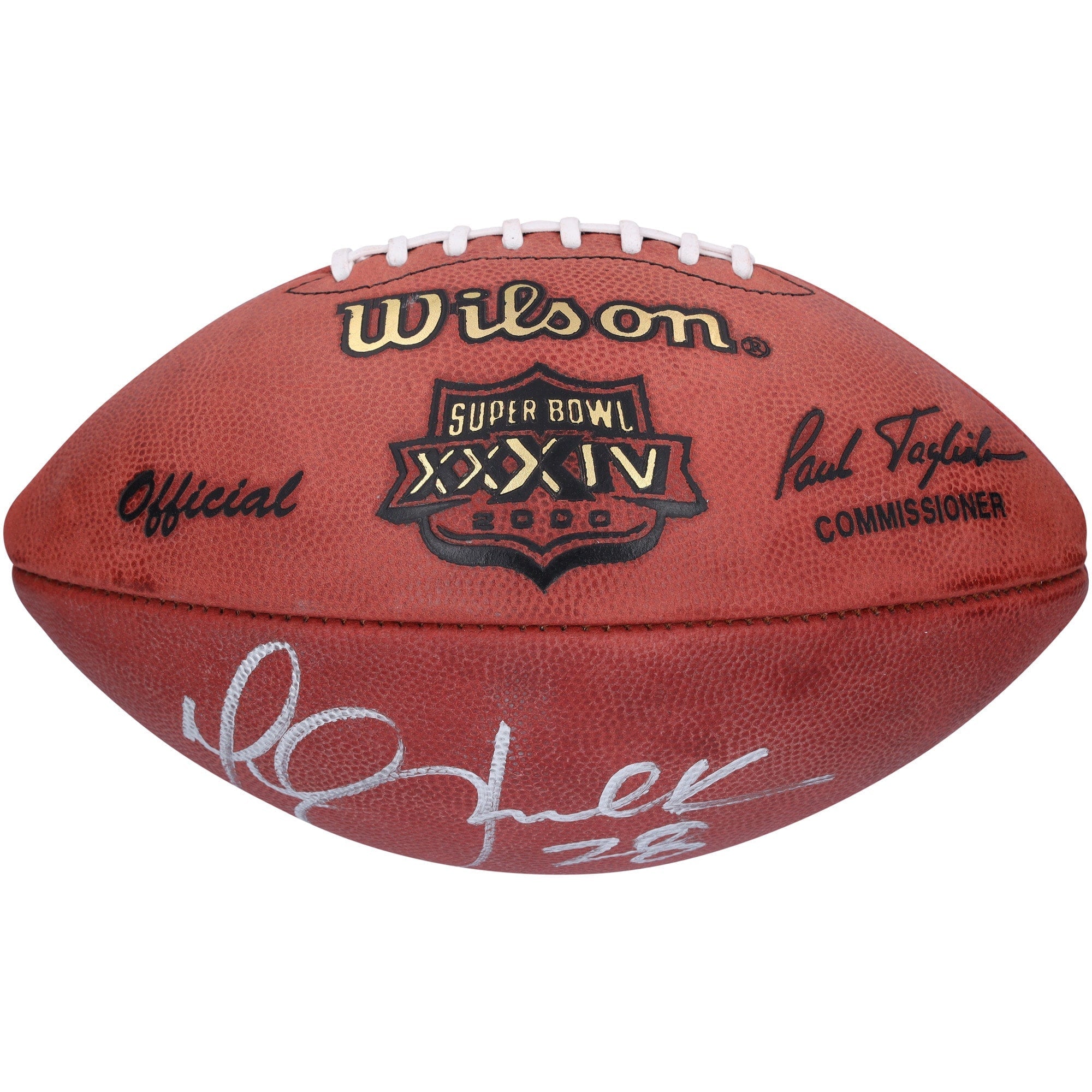 Marshall Faulk St. Louis Rams Fanatics Authentic Autographed Super Bowl XXXIV Pro Football