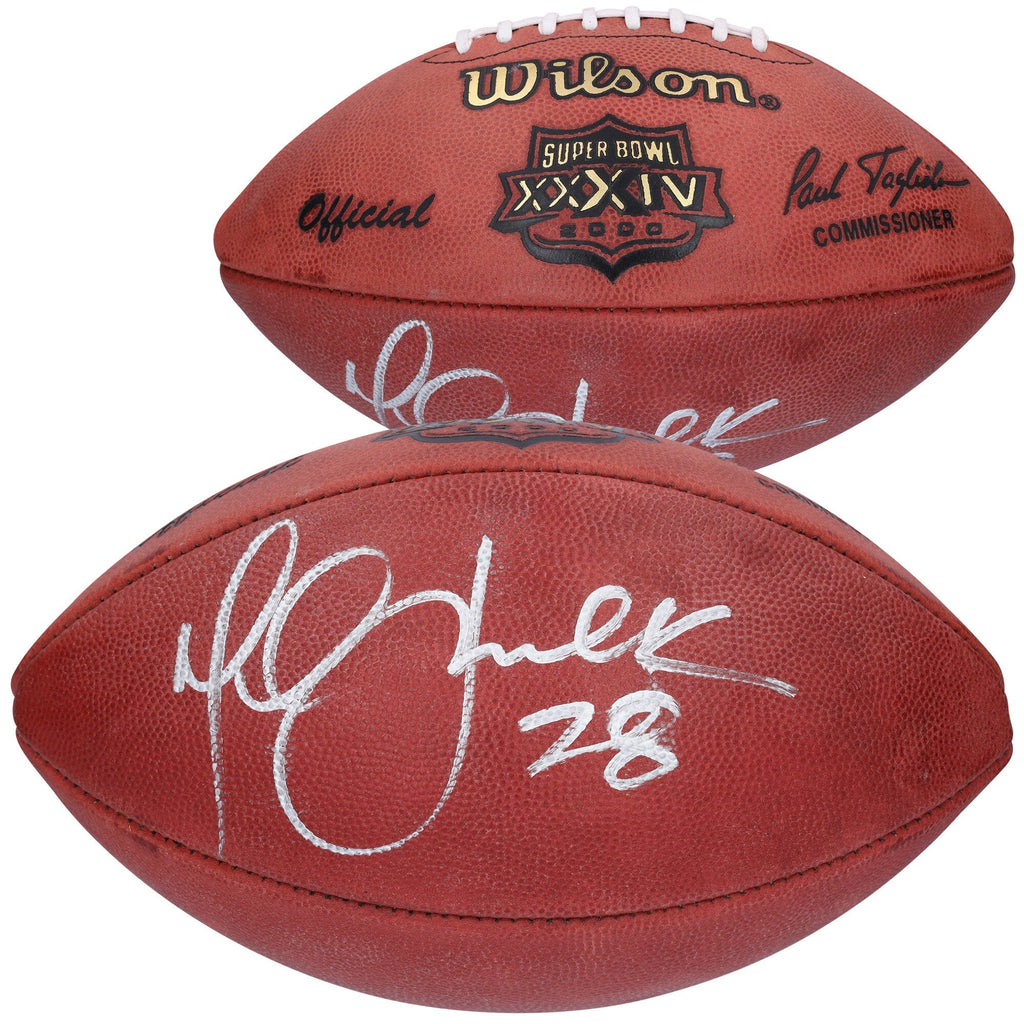 Marshall Faulk St. Louis Rams Fanatics Authentic Autographed Super Bowl XXXIV Pro Football