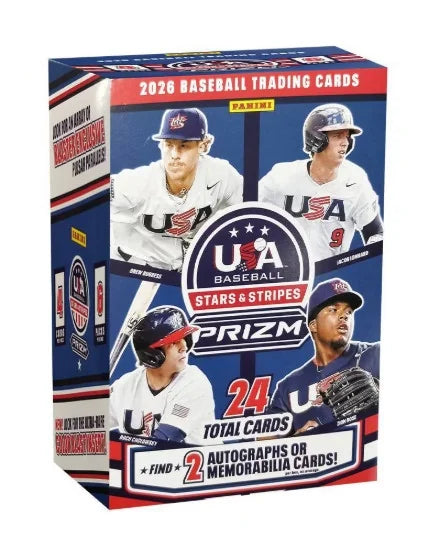 2026 Panini USA Stars & Stripes Prizm Baseball Blaster 20 Box Case (Ships Sealed Only) - B2