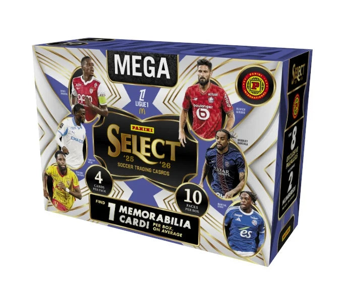 2025-26 Panini Select Ligue 1 Soccer International Mega 20 Box Case (Ships Sealed Only)