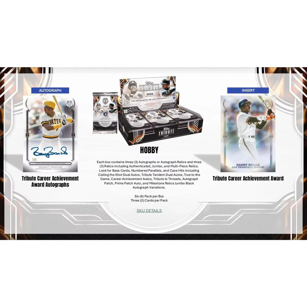 2026 Topps Tribute Baseball Hobby Box | Presell (Ships Sealed Only)