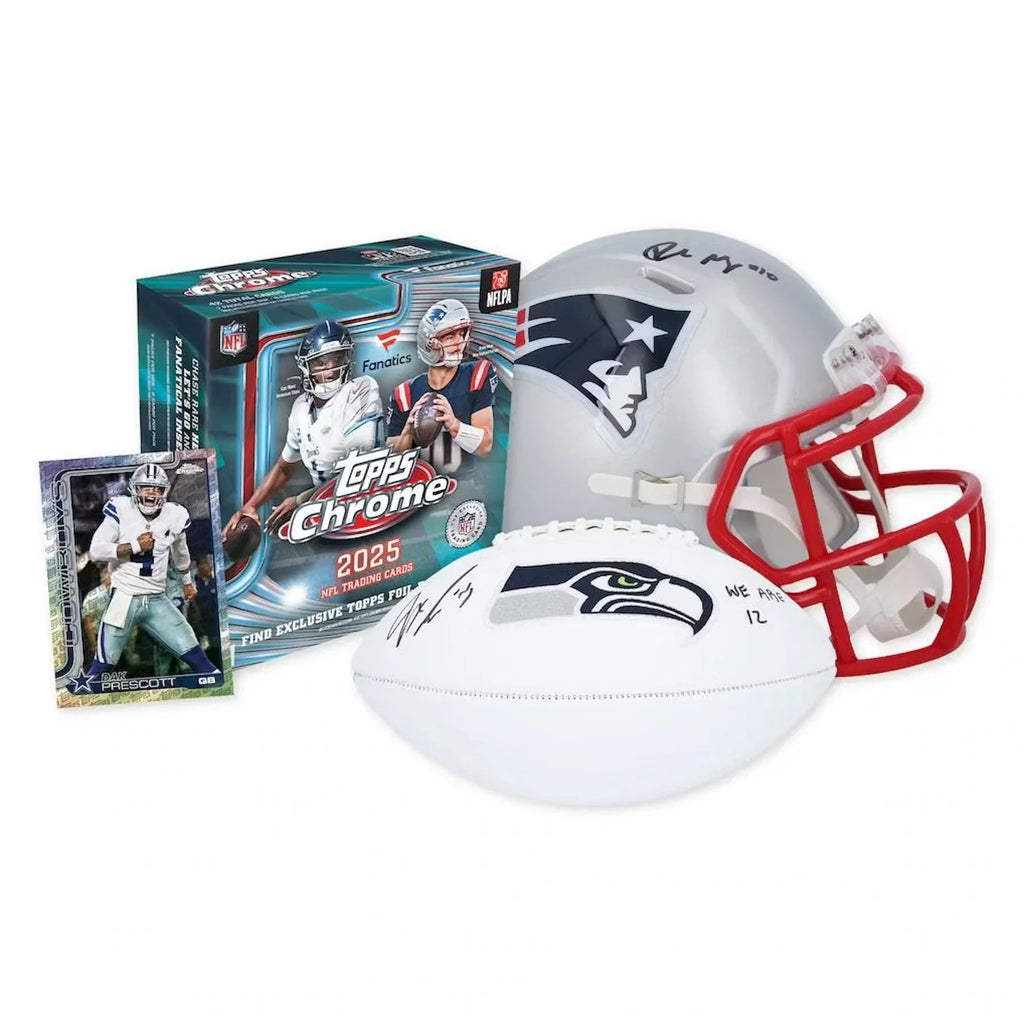 2025 Topps Chrome Football Fanatics Mega Box 7 Packs (Ships Sealed Only)