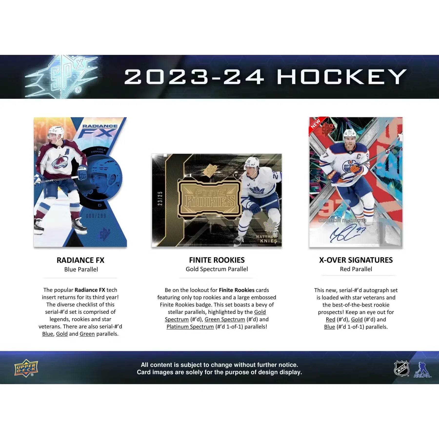 2023-24 Upper Deck SPx Hockey Hobby Box | 1 Auto Per Box (Ships Sealed Only)