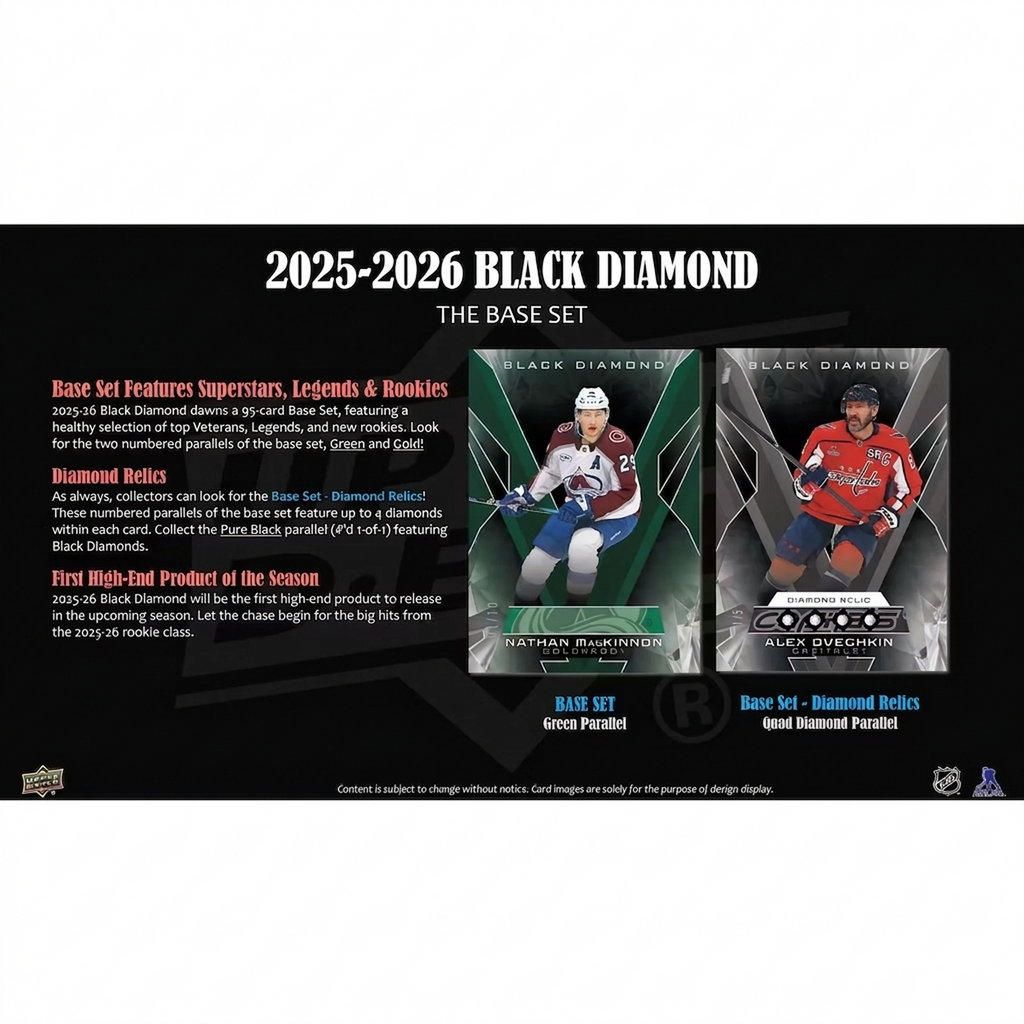 2025-26 Upper Deck Black Diamond Hockey Hobby Box (Ships Sealed Only)