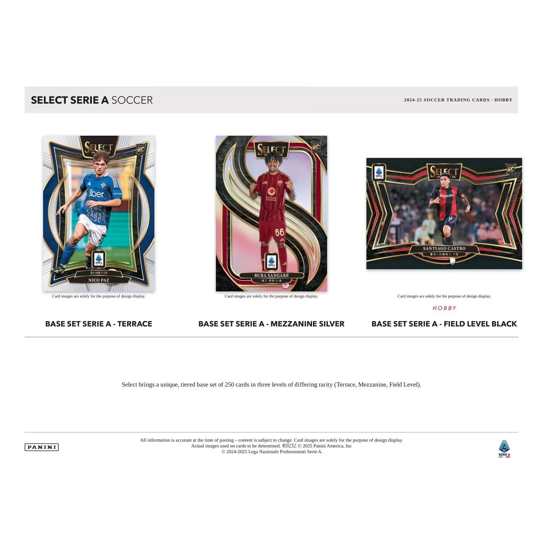 2024-25 Panini Select Serie A Soccer Hobby Box | 12 Packs (Ships Sealed Only)