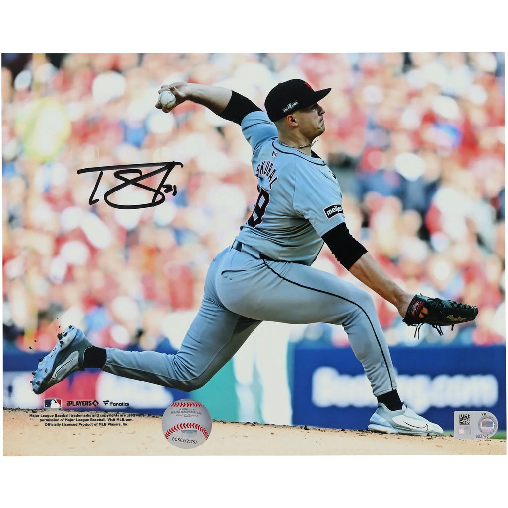 Tarik Skubal Signed 8 x 10 Pitching Photograph | Detroit Tigers