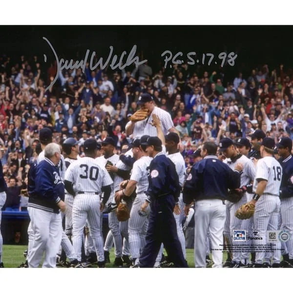 David Wells Signed 8 x 10 Photo | Perfect Game 5-17-98