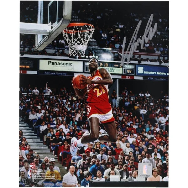 Dominique Wilkins Signed 8 x 10 Photo | 1988 Dunk Contest Two Hand Reverse Dunk