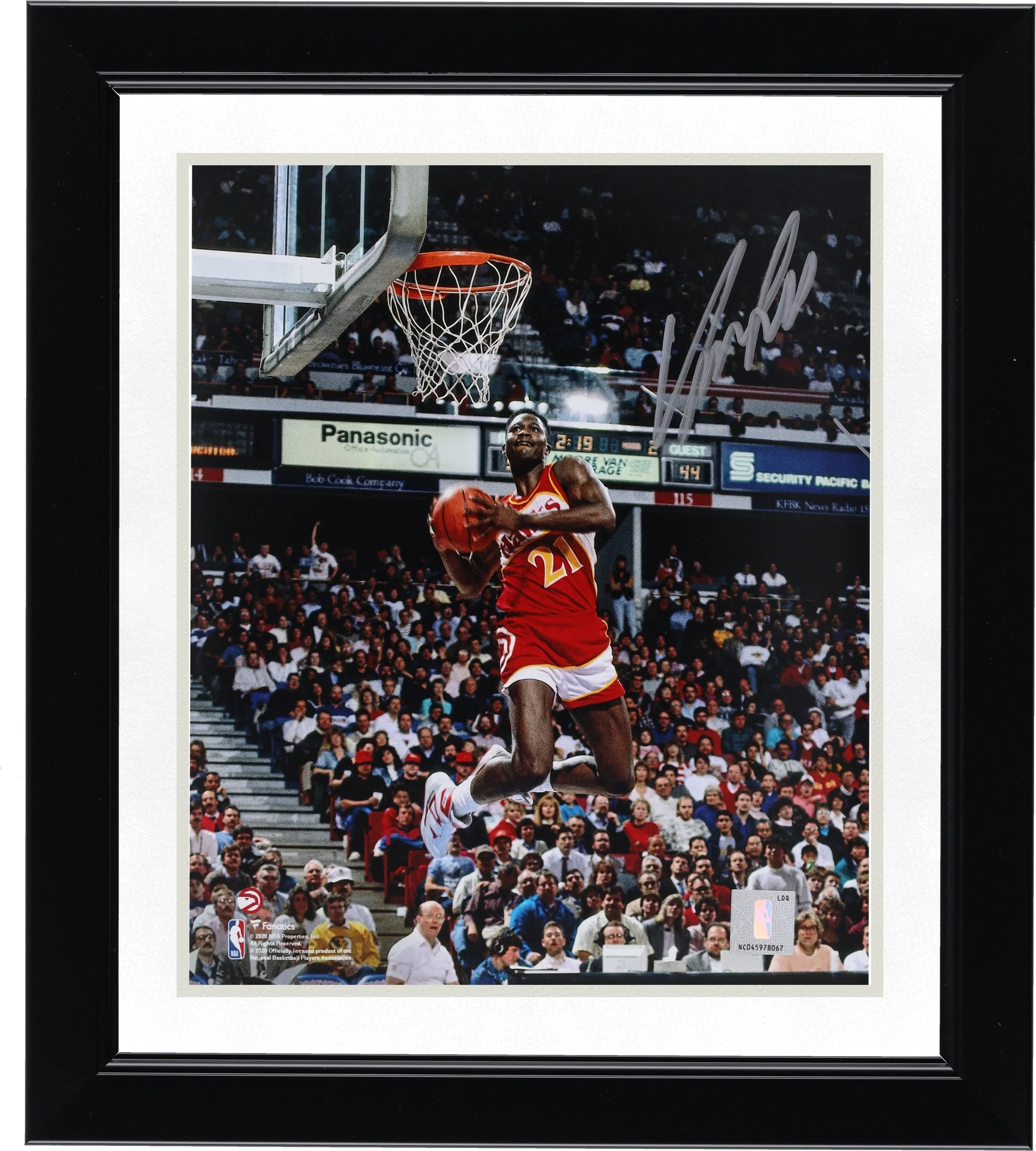 Dominique Wilkins Signed 8 x 10 Photo | 1988 Dunk Contest Two Hand Reverse Dunk