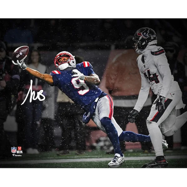 Kayshon Boutte Signed Patriots 8 x 10 Photo | 2026 AFC Divisional Round Touchdown