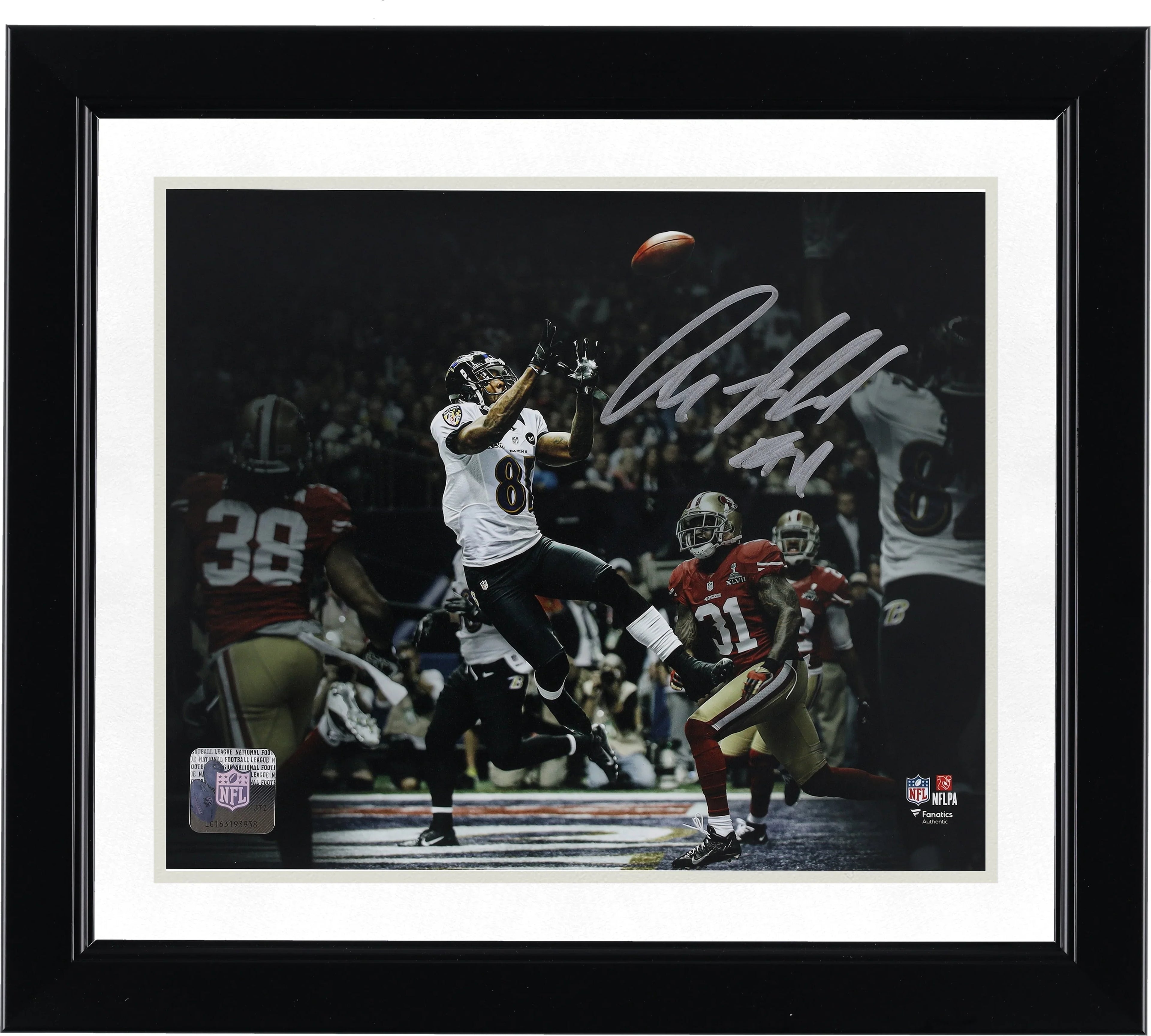 Anquan Boldin Signed 8 x 10 Photo | Super Bowl XLVII Touchdown