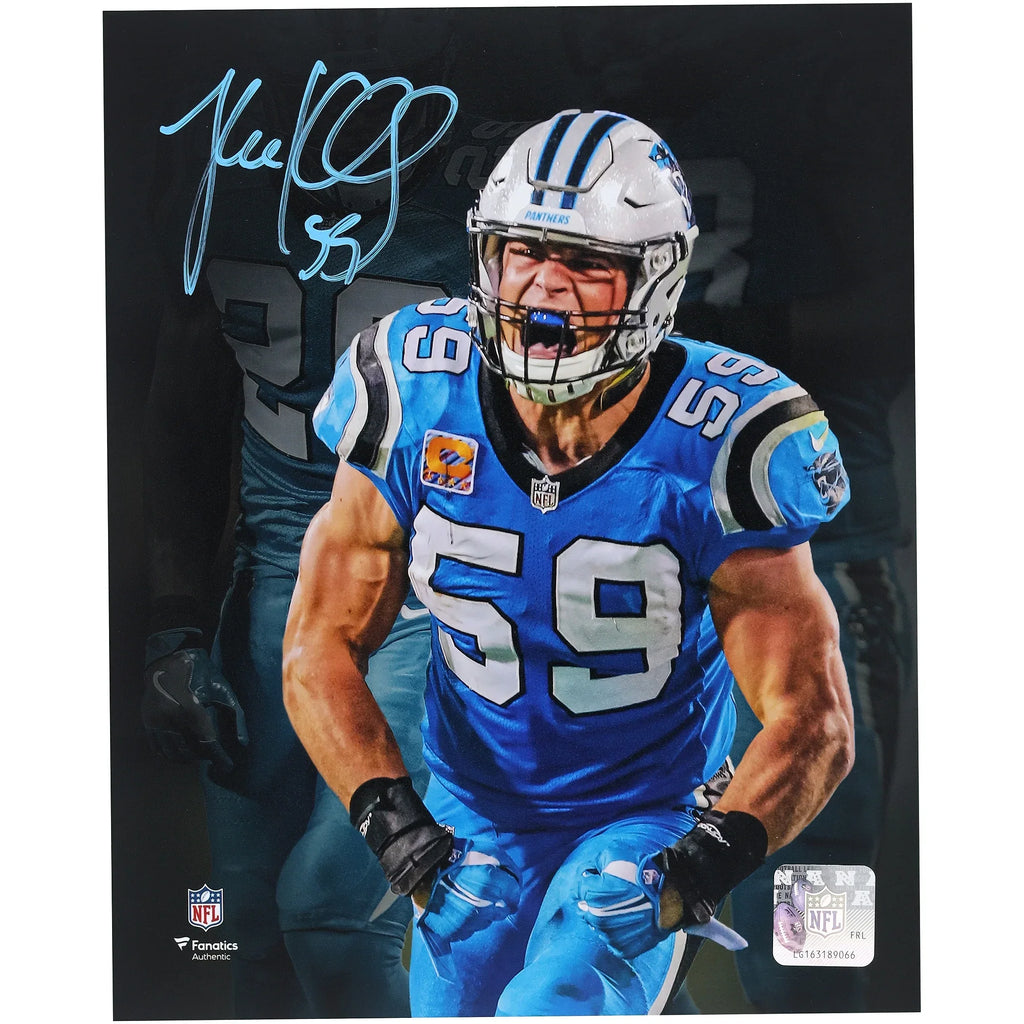 Luke Kuechly Signed 8 x 10 Photo | Carolina Panthers Celebration