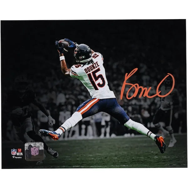 Rome Odunze Signed 8 x 10 Leaping Catch Photo | Chicago Bears