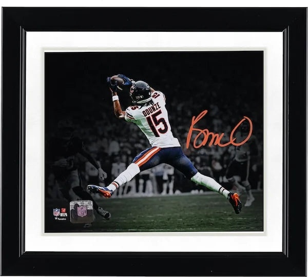 Rome Odunze Signed 8 x 10 Leaping Catch Photo | Chicago Bears