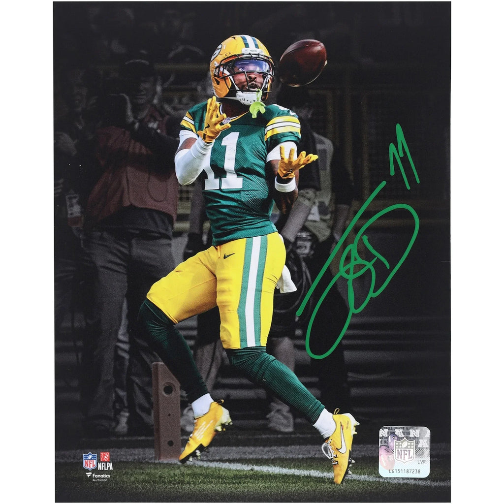 Jayden Reed Signed 8 x 10 Photograph | Packers vs Lions Touchdown