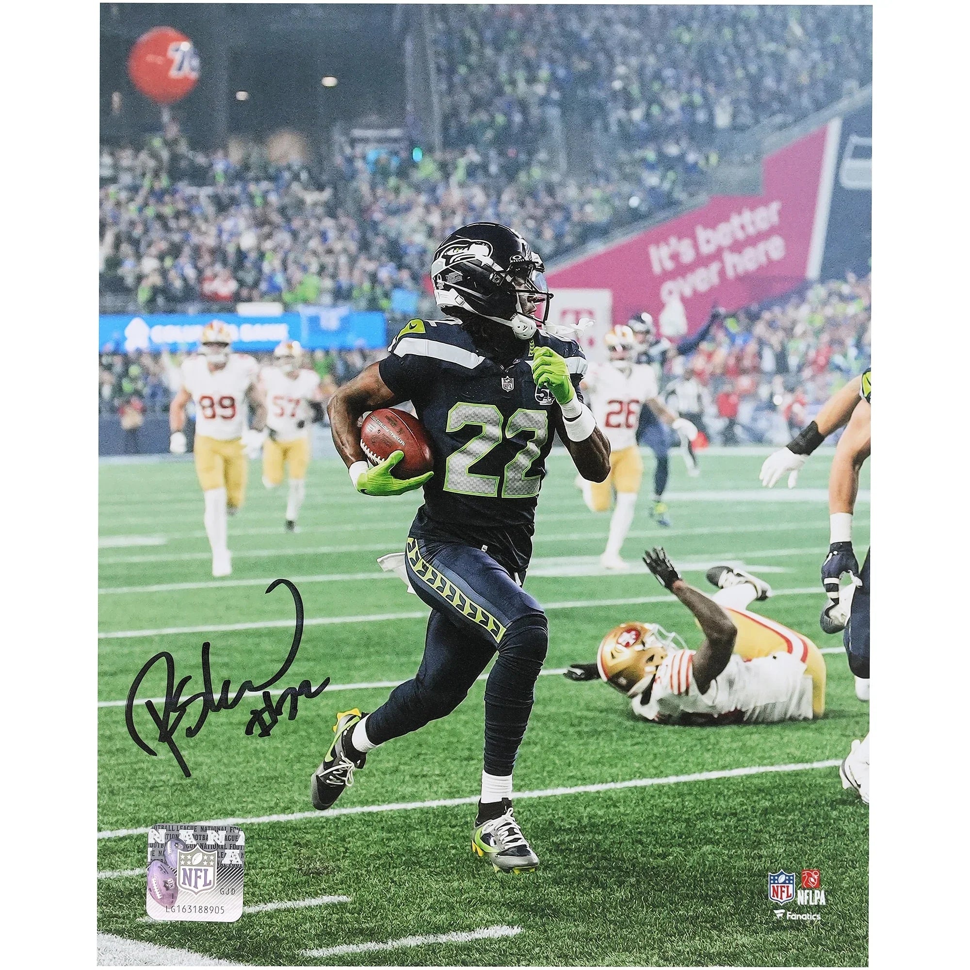 Rashid Shaheed Signed Seahawks 8 x 10 Photo | 2026 NFC Divisional Kickoff TD