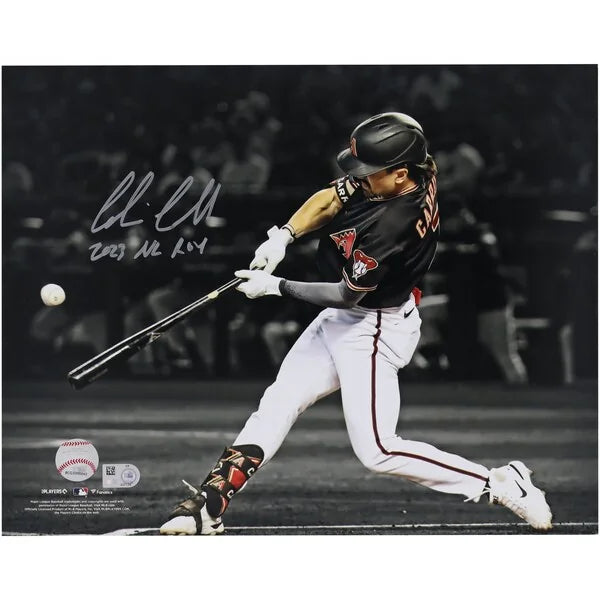 Corbin Carroll Signed 11 x 14 Photo | 2023 NL ROY Inscription
