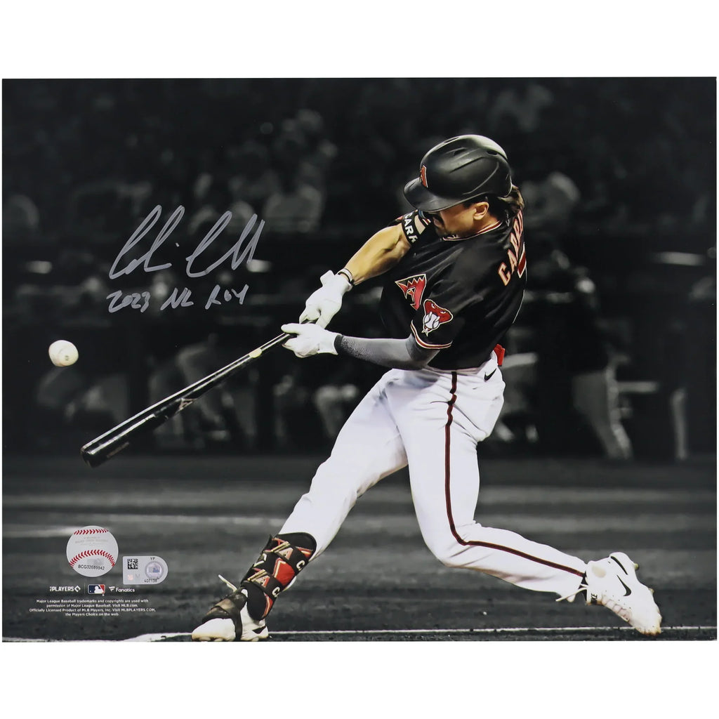 Corbin Carroll Signed 11 x 14 Photo | 2023 NL ROY Inscription