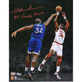 Hakeem Olajuwon Signed 11 x 14 Photograph | 95 Finals MVP Inscription