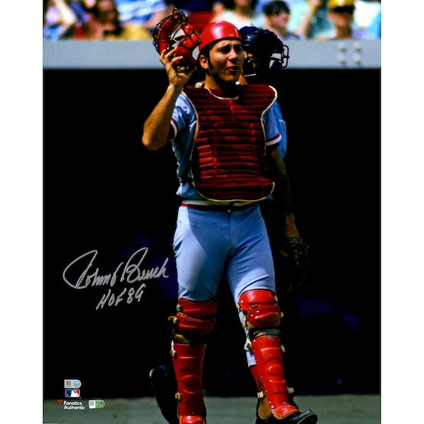 Johnny Bench Signed 16 x 20 Photograph | HOF 89 Inscription
