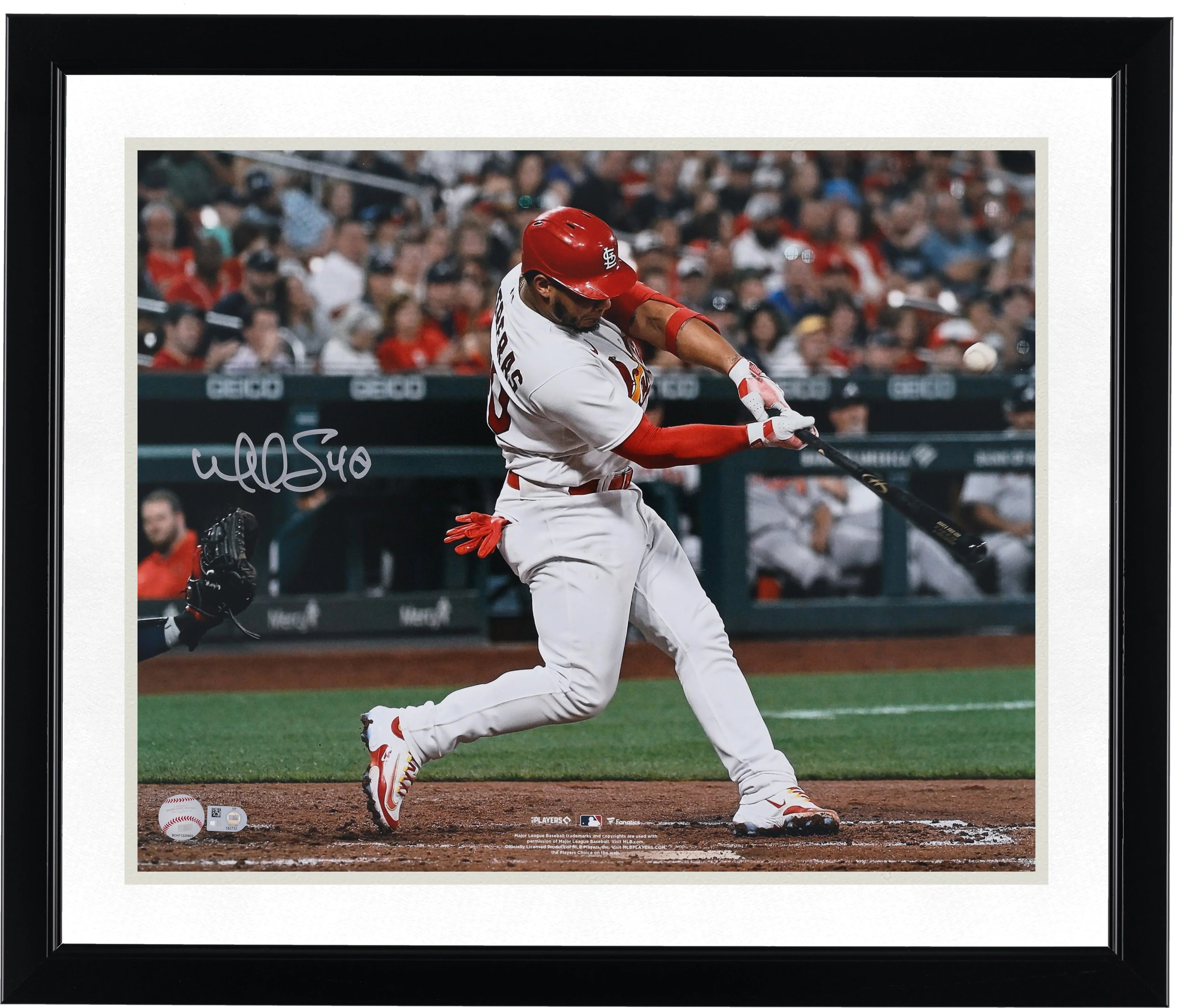 Willson Contreras Signed 16 x 20 Hitting Photograph | St. Louis Cardinals