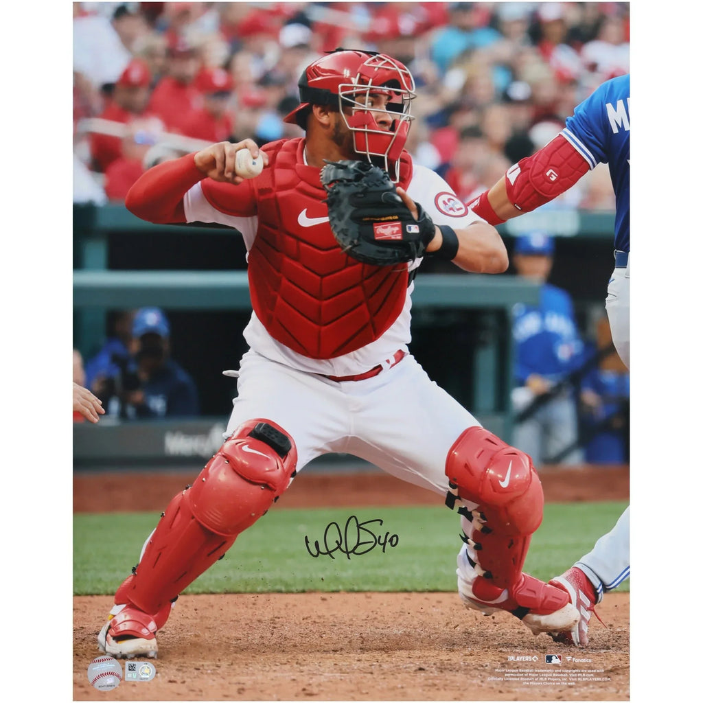 Willson Contreras Signed 16 x 20 Catching Photo | St. Louis Cardinals