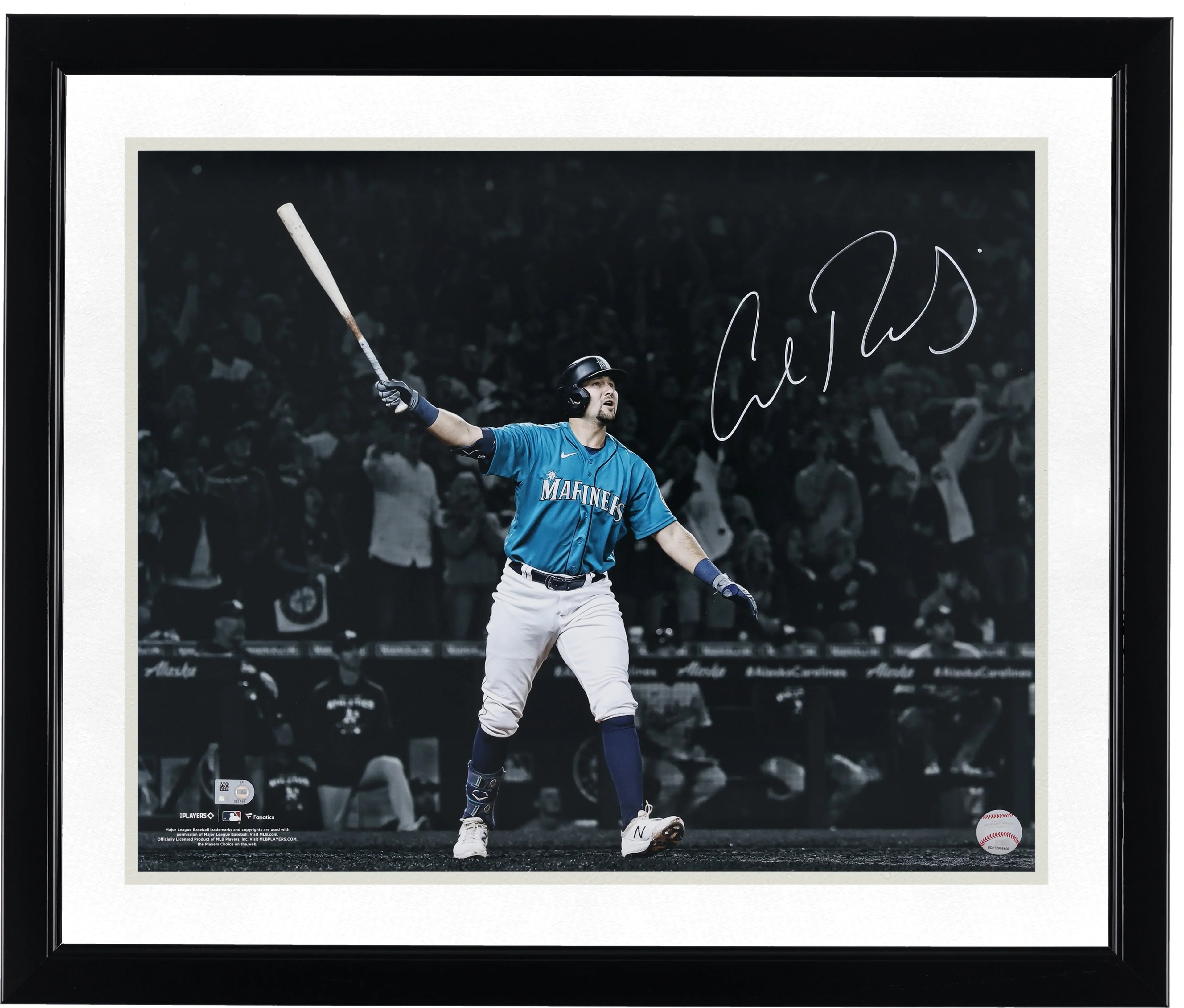 Cal Raleigh Signed 16 x 20 Photograph | Mariners Playoff Home Run