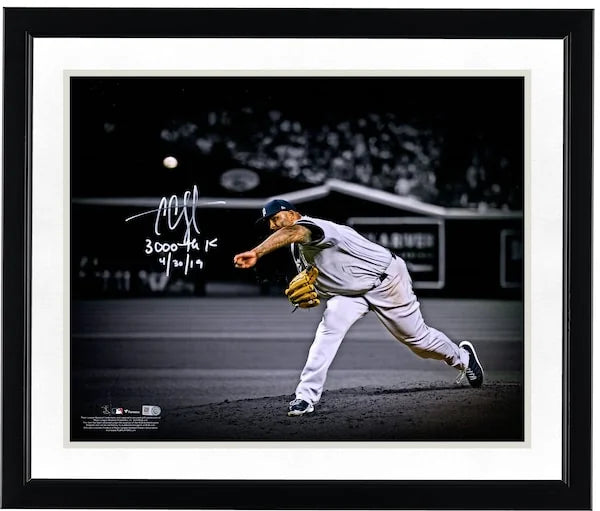 CC Sabathia Signed 16 x 20 Photograph | 3000th Strikeout Inscription