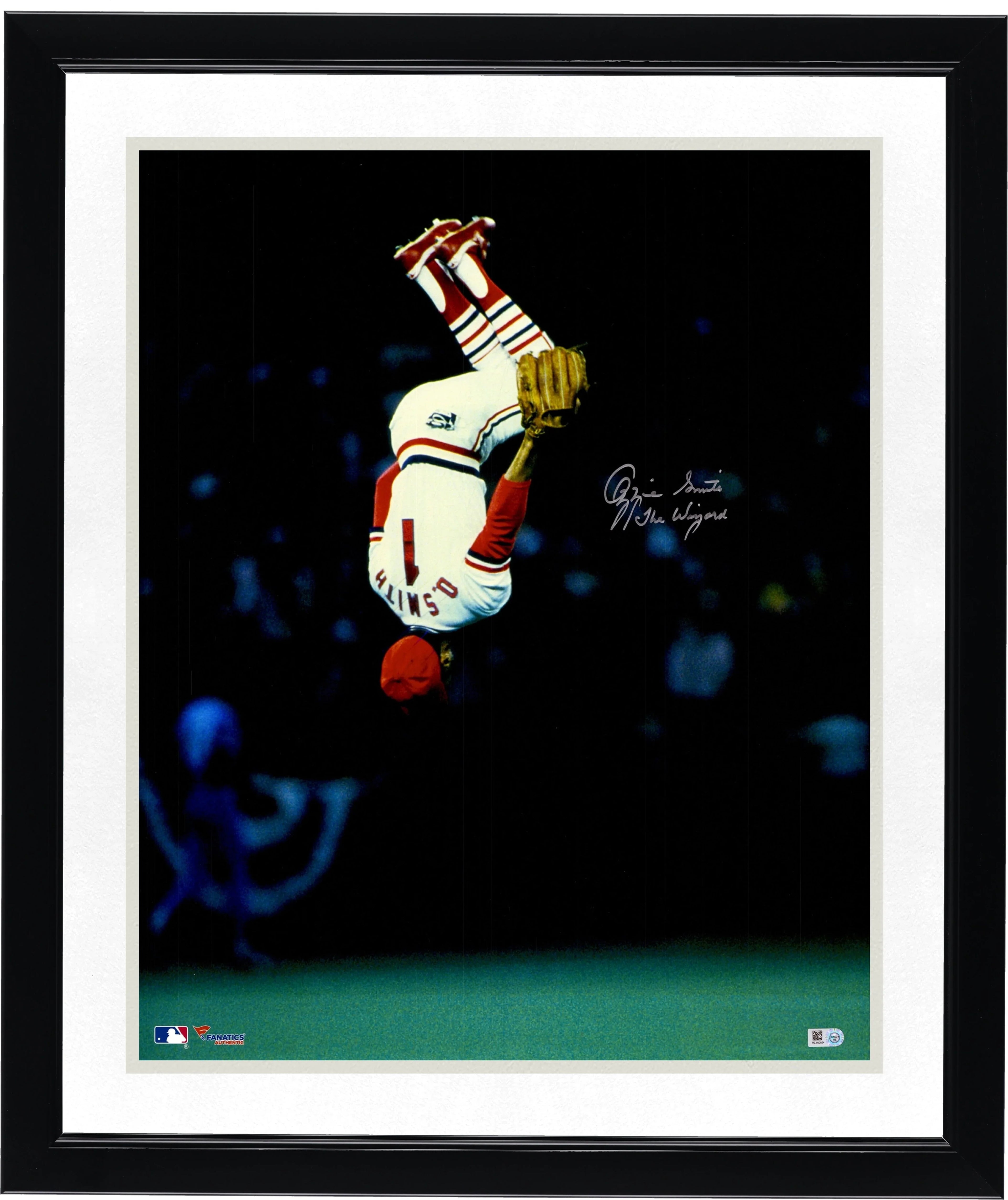 Ozzie Smith Signed The Flip 16 x 20 Photo | The Wizard Inscription