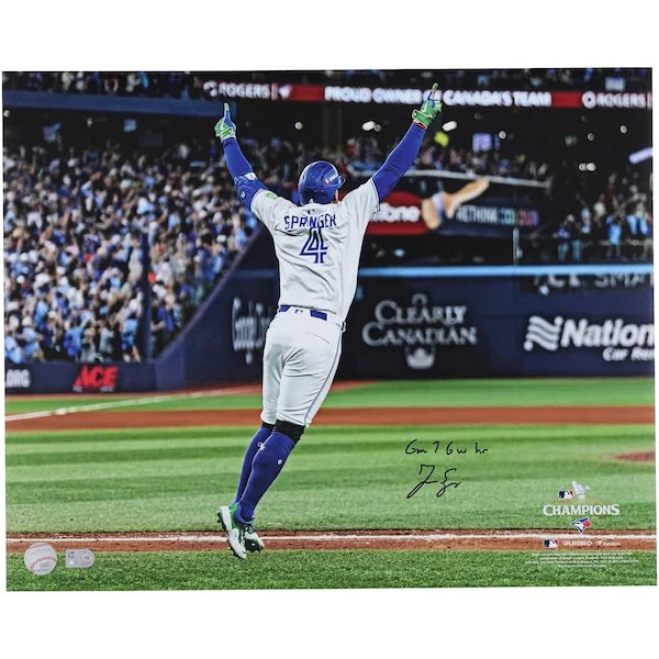 George Springer Signed 16 x 20 Photograph | 2025 ALCS Game 7 Game-Winning Home Run