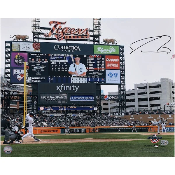 Spencer Torkelson Signed 16 x 20 Photograph | Tigers First At Bat