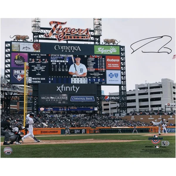 Spencer Torkelson Signed 16 x 20 Photograph | Tigers First At Bat